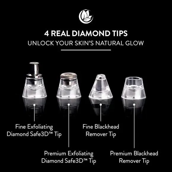 Microderm GLO MINI Diamond Microdermabrasion & Suction Tool Collagen Production